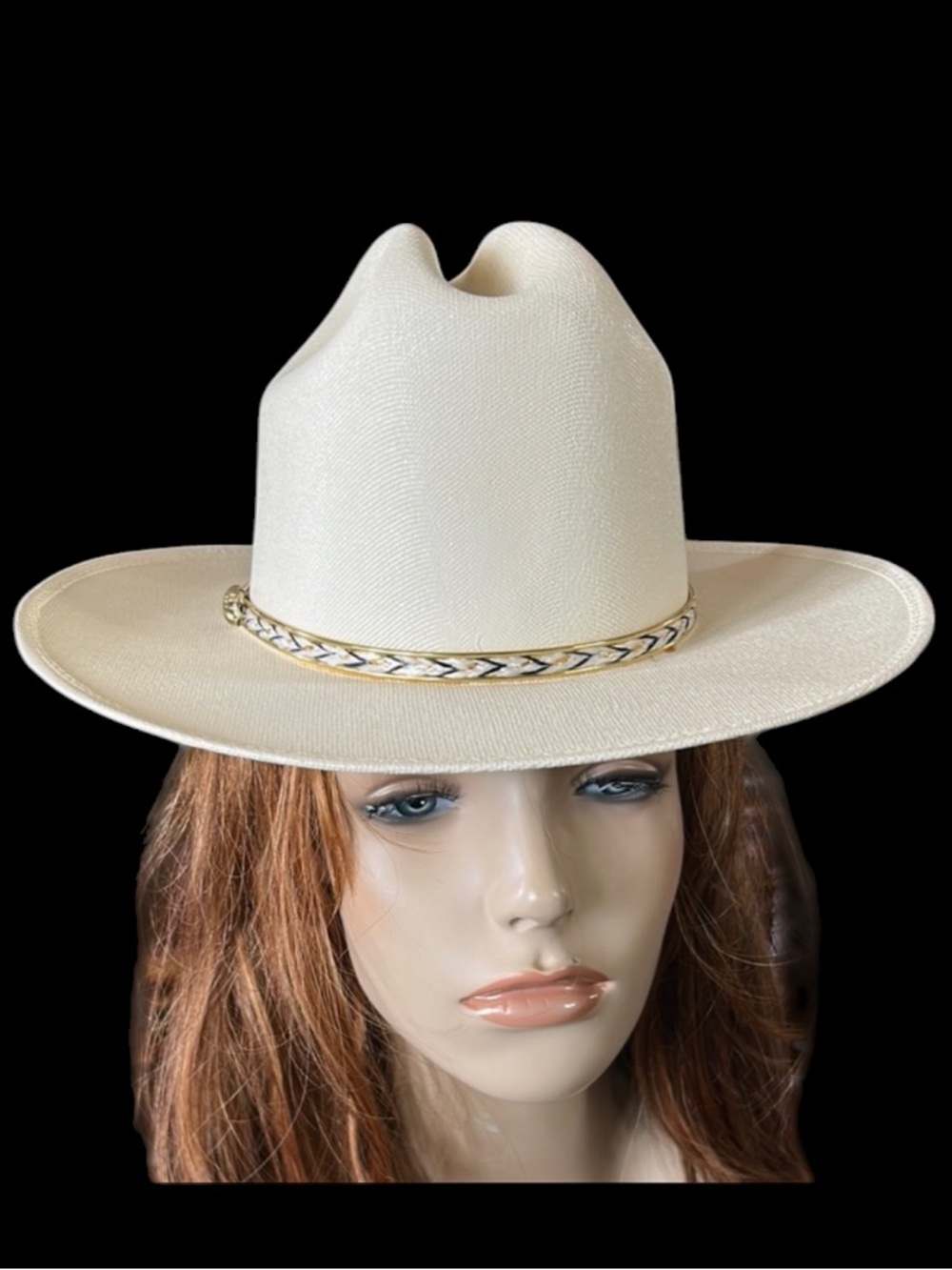 Vintage Unisex Cream Western Cowboy Hat